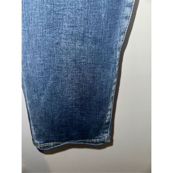 Rock Republic Jeans Womens 10 Medium Blue Denim Rx Fever Crop Jeggings Mid Rise - Picture 4 of 8